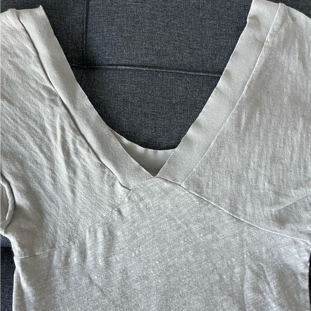 Free People Gray and Red Floral Short Sleeve Top - Picture 13 of 13